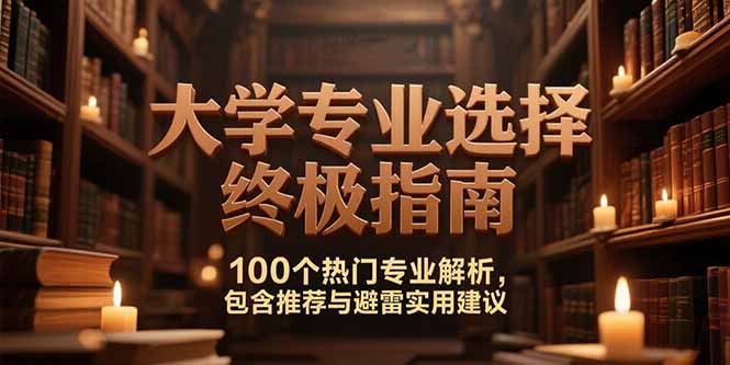 付费文：大学专业选择终极指南,100个热门专业解析,包含推荐与避雷实用建议-非凡网-资源网-最新项目分享网站