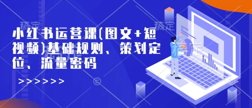小红书运营课(图文+短视频)基础规则、策划定位、流量密码-非凡网-资源网-最新项目分享网站