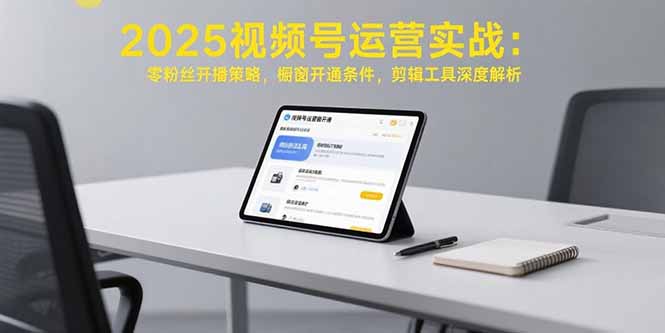 2025视频号运营实战：零粉丝开播策略，橱窗开通条件，剪辑工具深度解析-非凡网-资源网-最新项目分享网站
