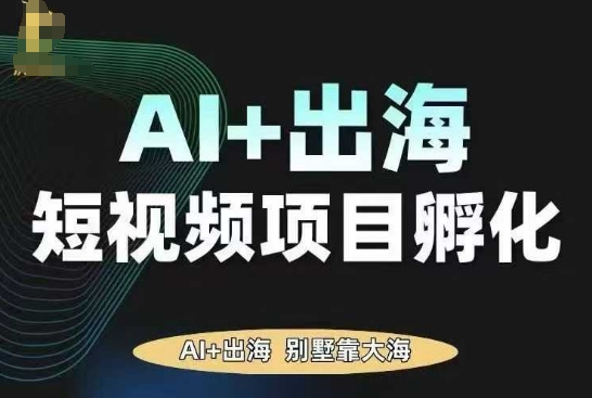AI·TikTok AI+出海短视频项目孵化，陪你从0-1借助AI实现出海变现-非凡网-资源网-最新项目分享网站