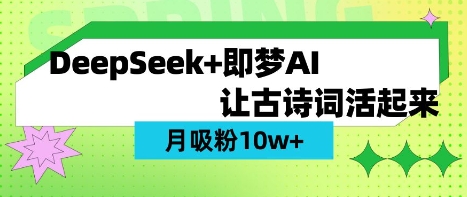 用DeepSeek做AI 古诗词视频，涨粉 10W+(保姆级教程)-非凡网-资源网-最新项目分享网站