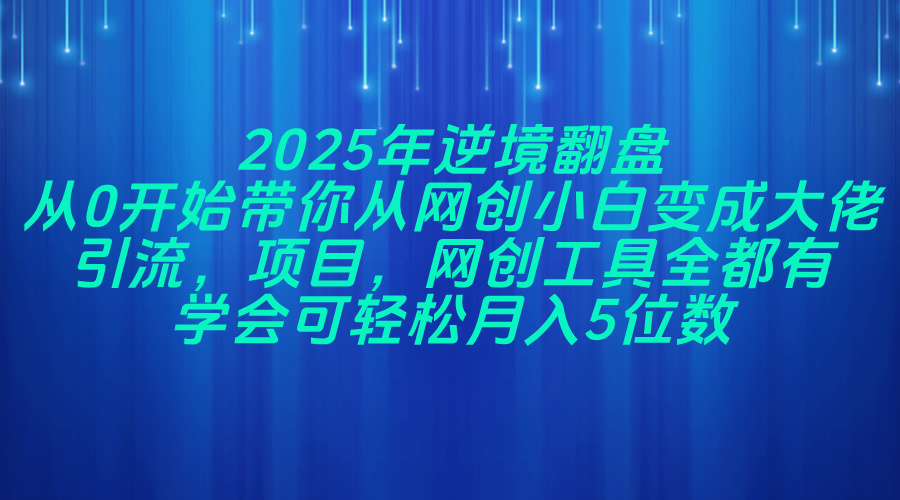 2025年逆境翻盘，从0开始带你从网创小白变成大佬，引流，项目，网创工…-非凡网-资源网-最新项目分享网站