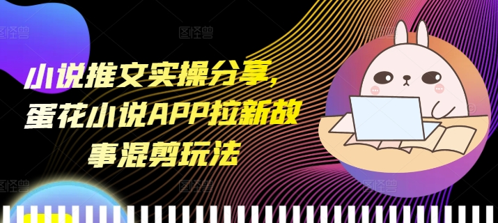 小说推文实操分享，蛋花小说APP拉新故事混剪玩法-非凡网-资源网-最新项目分享网站