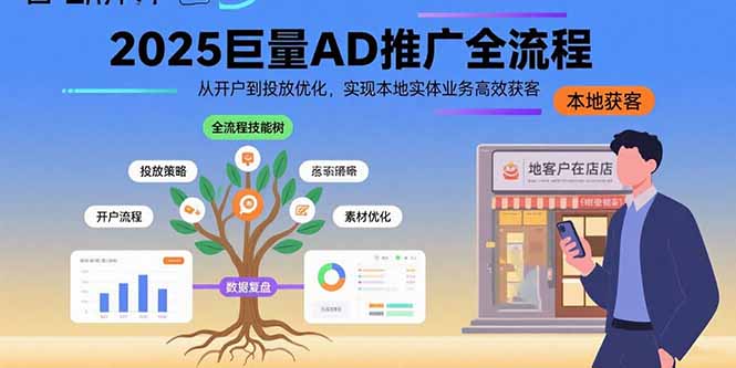 2025巨量AD推广全流程，从开户到投放优化，实现本地实体业务高效获客-非凡网-资源网-最新项目分享网站