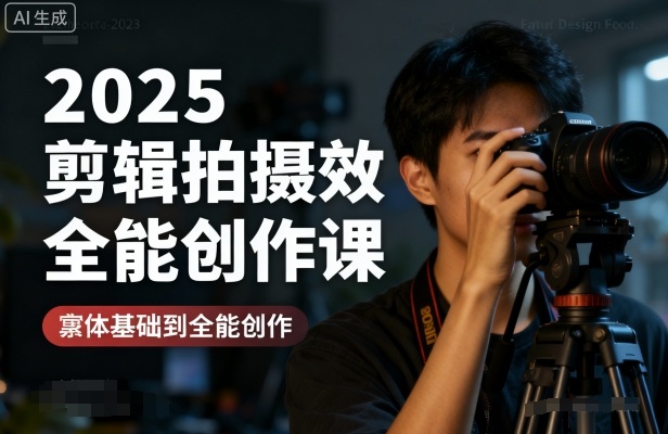 2025剪辑拍摄特效全能创作课，零基础到全能创作-非凡网-资源网-最新项目分享网站