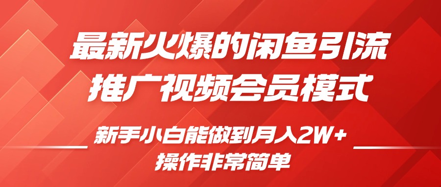 闲鱼引流推广影视会员，0成本就可以操作，新手小白月入过W+【揭秘】-非凡网-资源网-最新项目分享网站