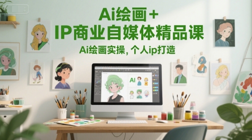 Ai绘画+IP商业自媒体精品课，Ai绘画实操，个人ip打造-非凡网-资源网-最新项目分享网站