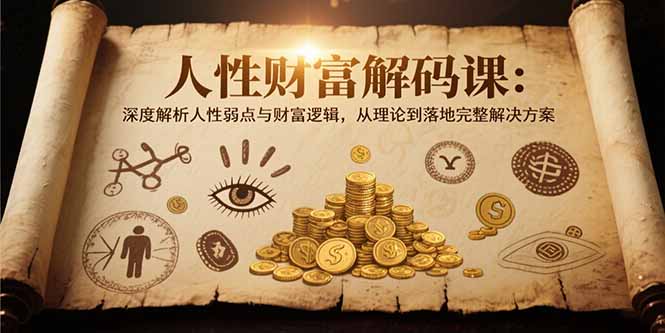 人性财富解码课6.0：深度解析人性弱点与财富逻辑，理论到落地完整解决方案-非凡网-资源网-最新项目分享网站