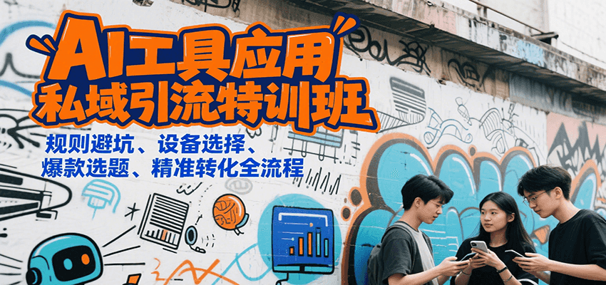 AI工具应用私域引流特训班，规则避坑、设备选择、爆款选题、精准转化全流程-非凡网-资源网-最新项目分享网站