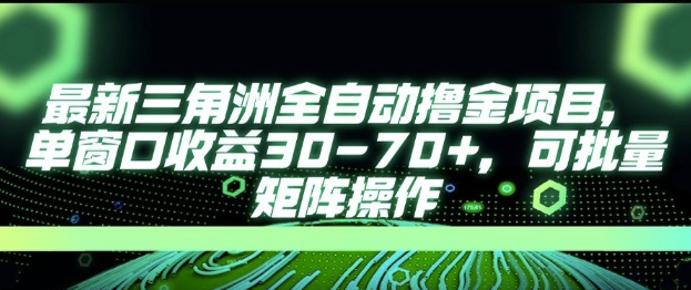 最新AI全自动游戏撸金项目，单窗口收益30-70+，可批量操作【揭秘】-非凡网-资源网-最新项目分享网站