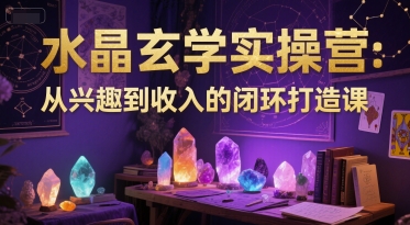 水晶玄学实操营：从兴趣到收入的闭环打造课-非凡网-资源网-最新项目分享网站