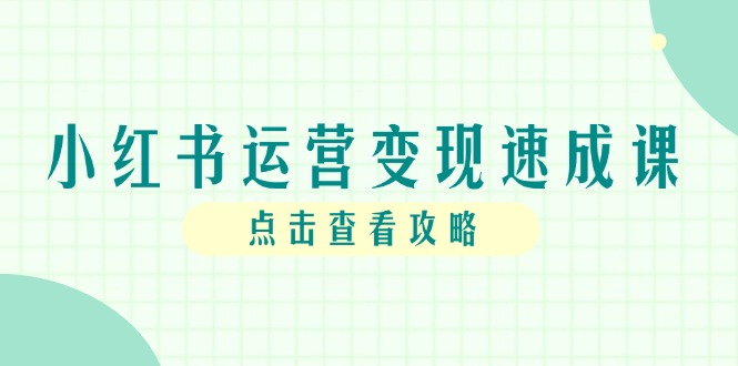 小红书运营变现速成课，账号搭建到暴力起号，个人IP全流程指南-非凡网-资源网-最新项目分享网站
