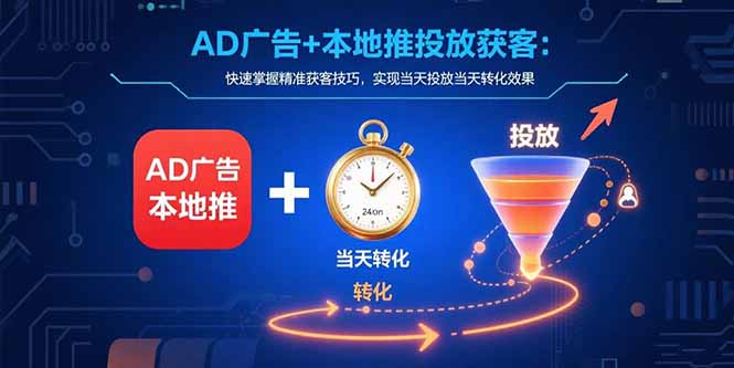 AD广告+本地推投放获客：快速掌握精准获客技巧，实现当天投放当天转化效果-非凡网-资源网-最新项目分享网站
