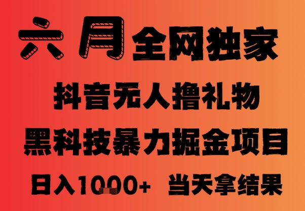 25年6月抖音无人直播最新暴力撸音浪掘金，小白可做，可批量矩阵放大，长期稳定日入1k+【揭秘】-非凡网-资源网-最新项目分享网站