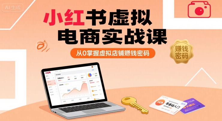 小红书虚拟电商实战课，从0掌握虚拟店铺賺钱密码-非凡网-资源网-最新项目分享网站
