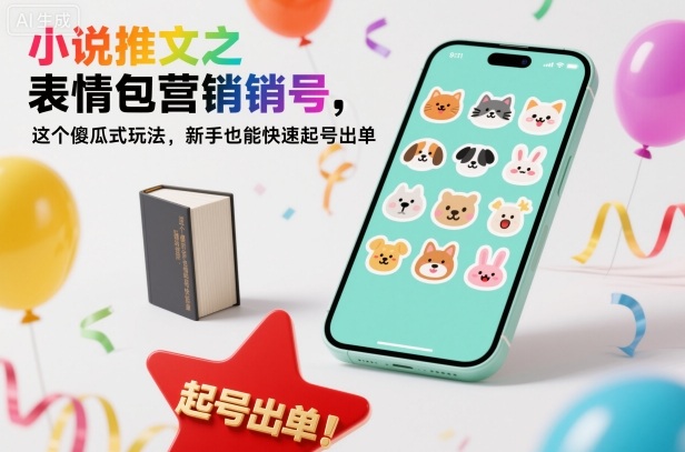 小说推文之表情包营销号，这个傻瓜式玩法，新手也能快速起号出单-非凡网-资源网-最新项目分享网站