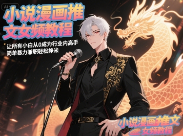 小说漫画推文女频教程，让所有小白从0成为行业内高手，简单暴力兼职轻松挣米-非凡网-资源网-最新项目分享网站
