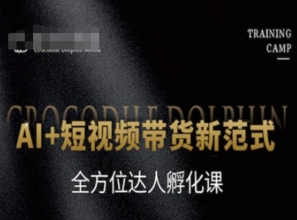 AI+短视频带货新范式，全方位达人孵化课-非凡网-资源网-最新项目分享网站