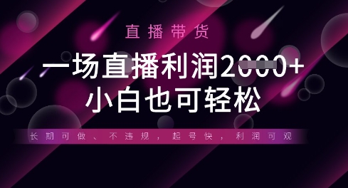 半无人直播带货，一场利润数张，适合所有平台玩法，小白也可轻松-非凡网-资源网-最新项目分享网站