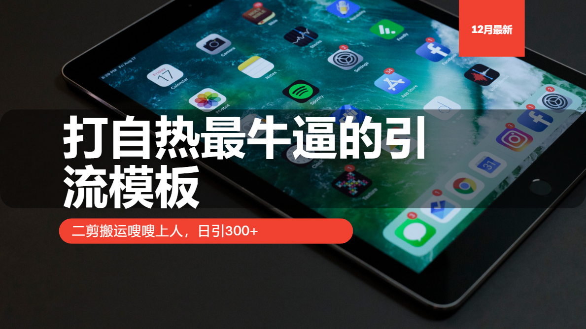 打自热最牛逼的引流模板，二剪搬运嗖嗖上人，日引300+-非凡网-资源网-最新项目分享网站