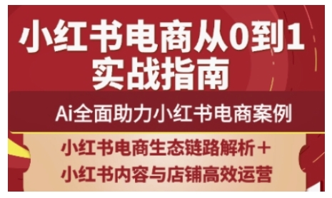 2025小红书电商全链路运营，Ai全面助力小红书电商案例-非凡网-资源网-最新项目分享网站