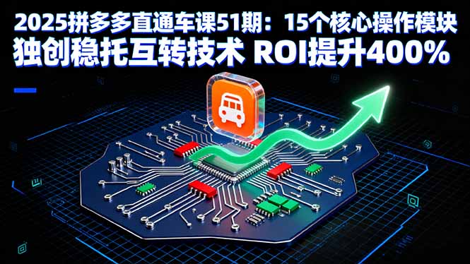 2025拼多多直通车课51期：15个核心操作模块 独创稳托互转技术 ROI提升400%-非凡网-资源网-最新项目分享网站
