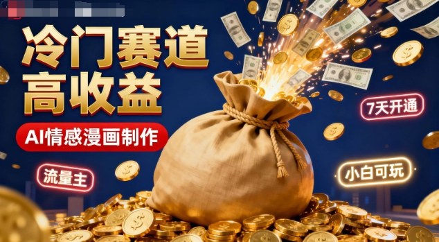 公众号冷门赛道，用AI做情感漫画，7天开通流量主，操作简单，小白可玩-非凡网-资源网-最新项目分享网站
