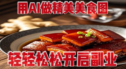 用AI做精美美食图，无需专业设备拍摄，轻轻松松开启副业-非凡网-资源网-最新项目分享网站