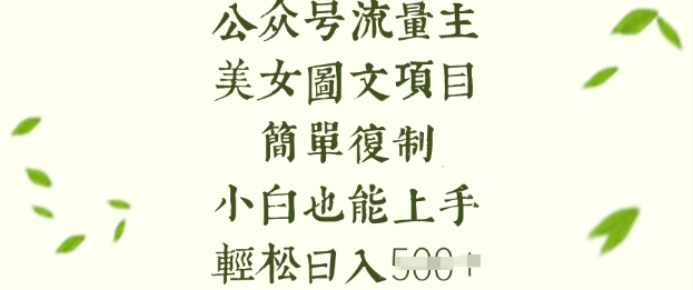 流量主长期收益项目，美女图片简单复制，小白也能上手，轻松日入5张-非凡网-资源网-最新项目分享网站
