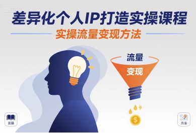 差异化个人IP打造实操课程，实操流量变现方法-非凡网-资源网-最新项目分享网站