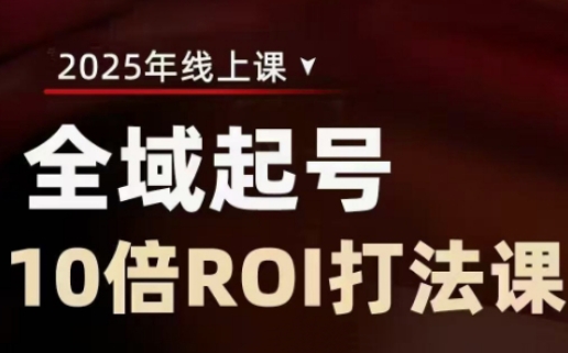 2025全域起号10倍ROI打法课，助你提升直播间的投资回报率-非凡网-资源网-最新项目分享网站