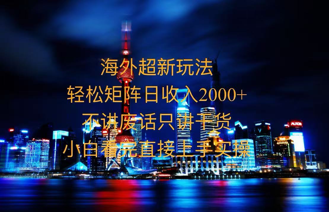 2025全新海外暴力玩法，操作简单，小白轻松上手-非凡网-资源网-最新项目分享网站