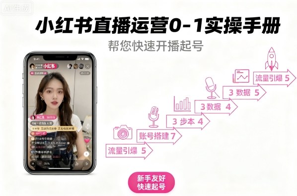 小红书直播运营0-1实操手册，帮您快速开播起号-非凡网-资源网-最新项目分享网站