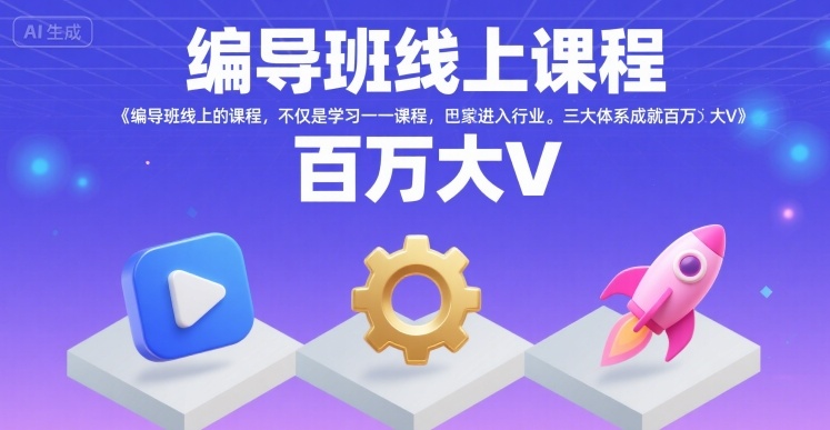 编导班线上课程，不仅是学习一门课程，更是进入一个行业，三大体系成就百万大V-非凡网-资源网-最新项目分享网站