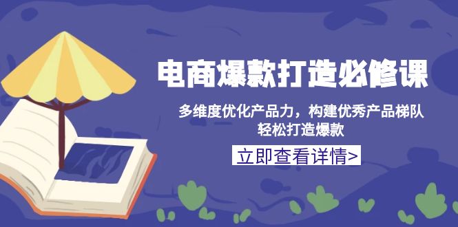 电商爆款打造必修课：多维度优化产品力，构建优秀产品梯队，轻松打造爆款-非凡网-资源网-最新项目分享网站