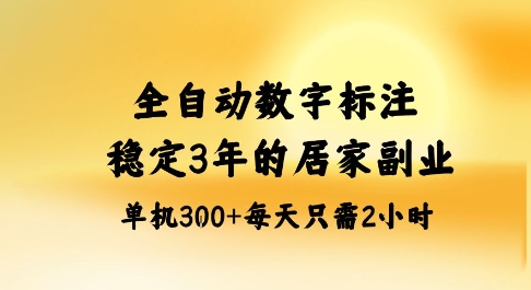 全自动数字标注，稳定3年的蓝海项目，居家也能矩阵开干的副业，单机日入3张+【揭秘】-非凡网-资源网-最新项目分享网站
