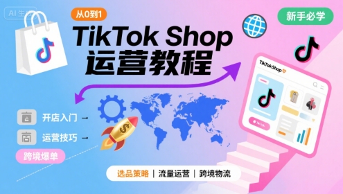 TikTok Shop从0到1运营教程，TikTok跨境电商新手必学课程-非凡网-资源网-最新项目分享网站