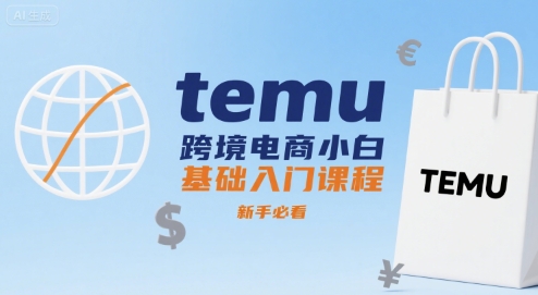 temu跨境电商小白基础入门课程，新手必看-非凡网-资源网-最新项目分享网站