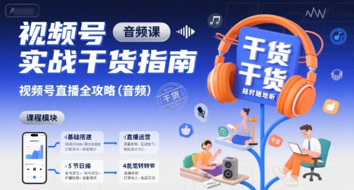 视频号实战干货指南，视频号直播全攻略(音频)-非凡网-资源网-最新项目分享网站