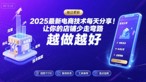 2025最新电商技术每天分享，让你的店铺少走弯路，越做越好(更新9月)-非凡网-资源网-最新项目分享网站
