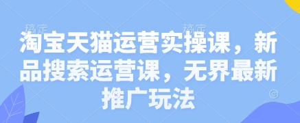 淘宝天猫运营实操课，新品搜索运营课，无界最新推广玩法-非凡网-资源网-最新项目分享网站