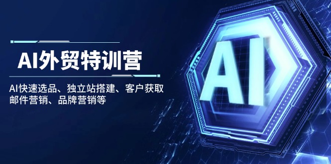 AI外贸特训营：AI快速选品、独立站搭建、客户获取、邮件营销、品牌营销等-非凡网-资源网-最新项目分享网站