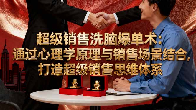 超级销售洗脑爆单术：通过心理学原理与销售场景结合,打造超级销售思维体系-非凡网-资源网-最新项目分享网站
