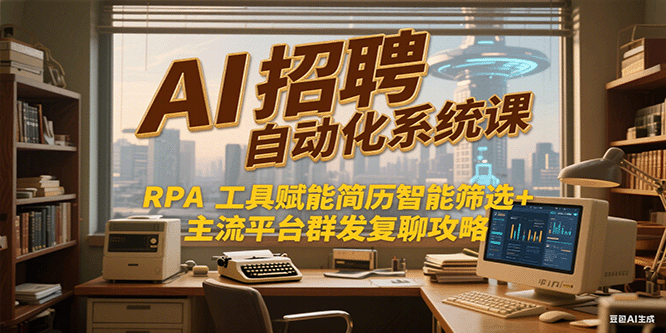 AI招聘自动化系统课，RPA工具赋能简历智能筛选+主流平台群发复聊全攻略-非凡网-资源网-最新项目分享网站
