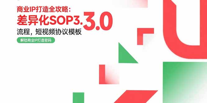 商业IP打造全攻略：差异化SOP3.0流程，短视频协议模板，婚恋项目实战案例-非凡网-资源网-最新项目分享网站