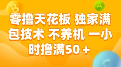 零撸天花板，独家满包技术，不用养机，一小时撸满50+，收益稳定【揭秘】-非凡网-资源网-最新项目分享网站