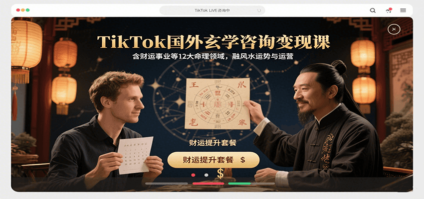 TikTok国外玄学咨询变现课，含财运事业等12大命理领域，融风水运势与运营-非凡网-资源网-最新项目分享网站