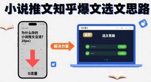 为什么你的小说推文没流量？小说推文知乎爆文选文思路-非凡网-资源网-最新项目分享网站