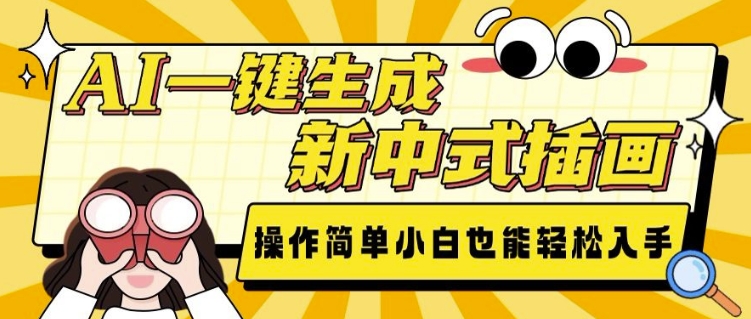 AI一键生成新中式插画， 操作简单，小白也能轻松入手-非凡网-资源网-最新项目分享网站