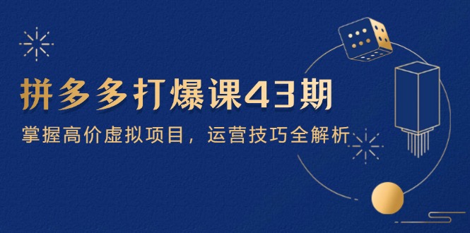 拼多多打爆课第 43 期，掌握高价虚拟项目，运营技巧全解析(15节-非凡网-资源网-最新项目分享网站